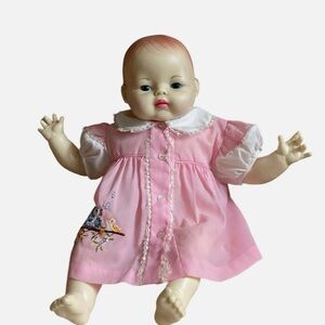 Vintage 1983 Ideal CBS Molded Hair Weighted Lifesize Baby Doll